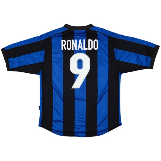 1999-00 Inter Milan Home Shirt Ronaldo #9 (L)