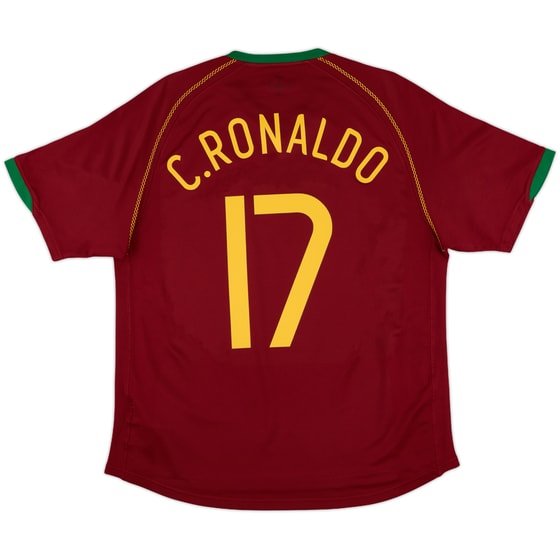 2006-08 Portugal Home Shirt Figo #7 - 8/10 - (L)