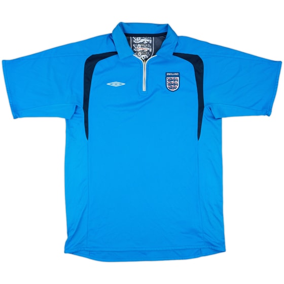 2006-07 England Umbro 1/4 Zip Polo Shirt - 8/10 - (L)