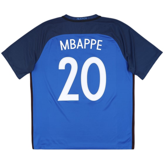2016-17 France Home Shirt Mbappe #20 - 8/10 - (XL)
