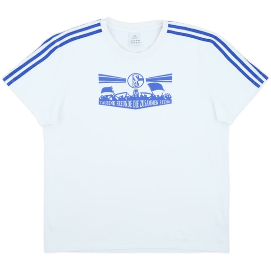 2011-12 Schalke adidas Cotton Tee - 9/10 - (XL)