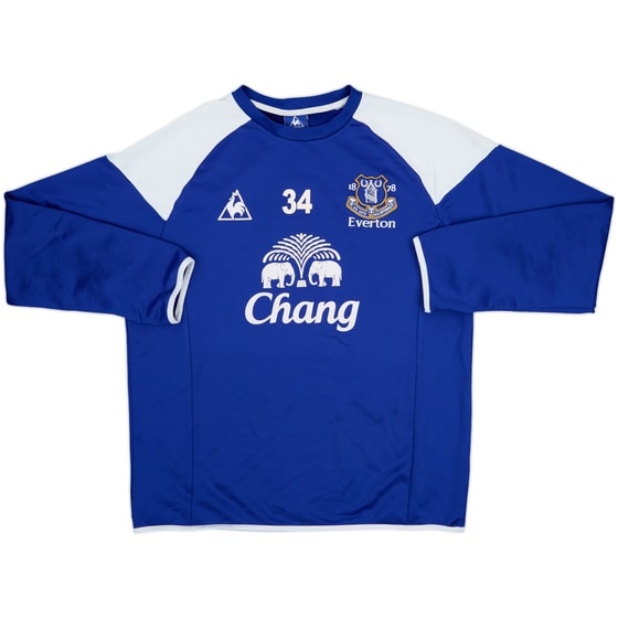 2009-10 Everton Player Issue Le Coq Sportif Training Sweat Top #34 - 8/10 - (L)