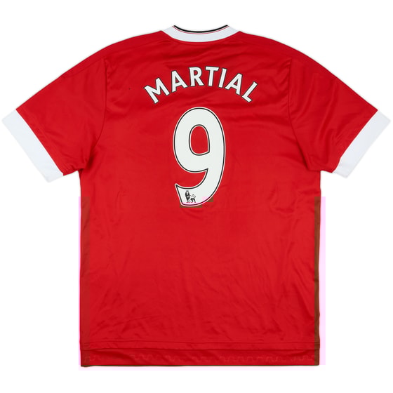 2015-16 Manchester United Signed Home Shirt Martial #9 - 8/10 - (L)