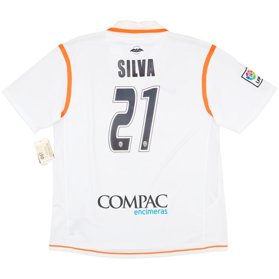 2007-08 Valencia Home Shirt Silva #21 (XXL)