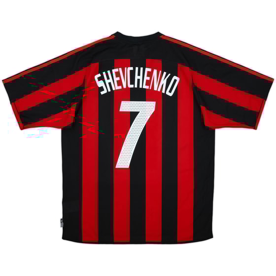 2003-04 AC Milan Home Shirt Shevchenko #7 (L)