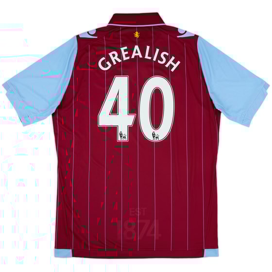 2014-15 Aston Villa Home Shirt Grealish #40 (XL)