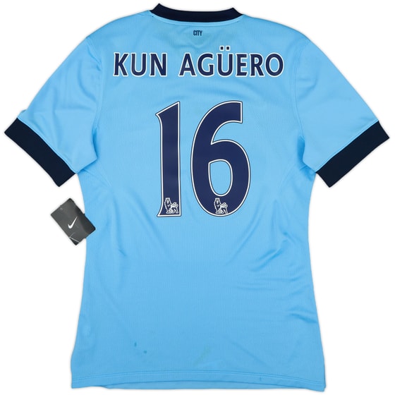 2014-15 Manchester City Authentic Home Shirt Kun Aguero #16 (M)