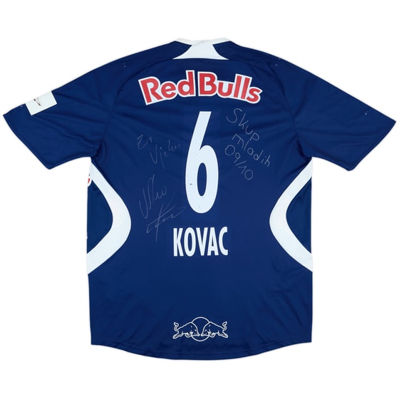 2008-09 Red Bull Salzburg Squad Signed Away Shirt Kovac #6 - 6/10 - (L)