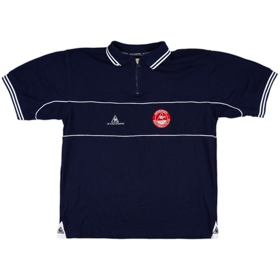 2001-02 Aberdeen Le Coq Sportif 1/4 Zip Polo Shirt - 9/10 - (M)