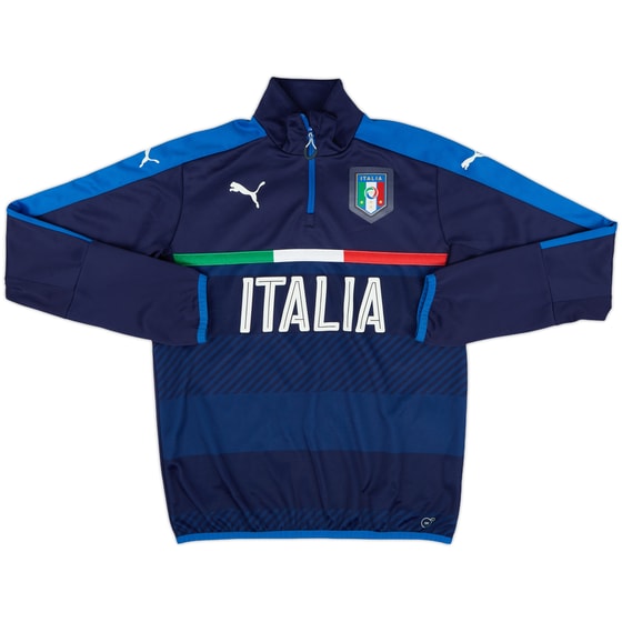 2016-17 Italy Puma 1/4 Zip Sweat Top - 9/10 - (M)