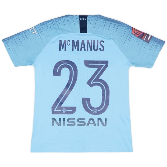 2018-19 Manchester City Women's Match Issue Home Shirt McManus #23 - 9/10 - (M)
