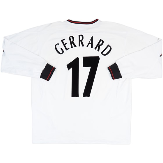 2003-04 Liverpool Away Shirt Gerrard #17 - 8/10 - (XL)