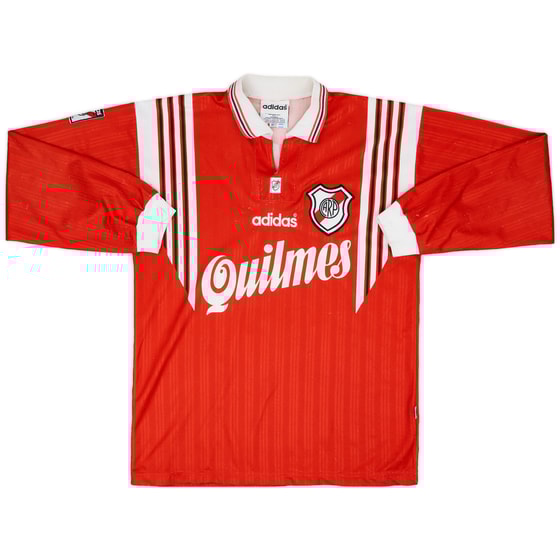 1996-98 River Plate Away L/S Shirt #10 - 6/10 - (S|M)