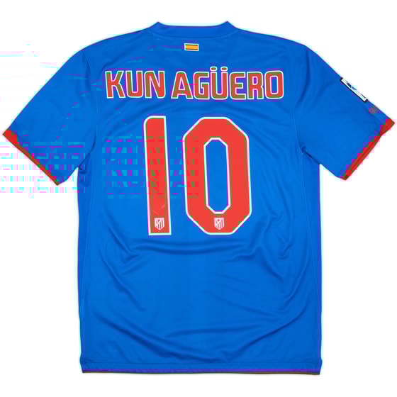 2010-11 Atletico Madrid Away Shirt Kun Aguero #10 - 7/10 - (M)