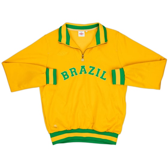 2009-10 Brazil Retro Umbro 1/4 Zip Drill Top - 7/10 - (M)