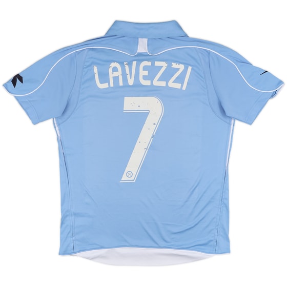 2008-09 Napoli Home Shirt Lavezzi #7 - 5/10 - (M)