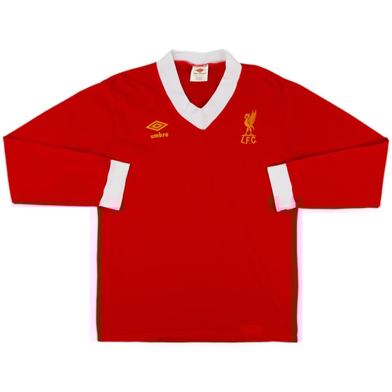 1976-79 Liverpool Home L/S Shirt - 8/10 - (M)