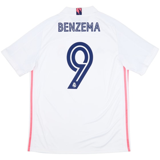 2020-21 Real Madrid Home Shirt Benzema #9 - 9/10 - (L)