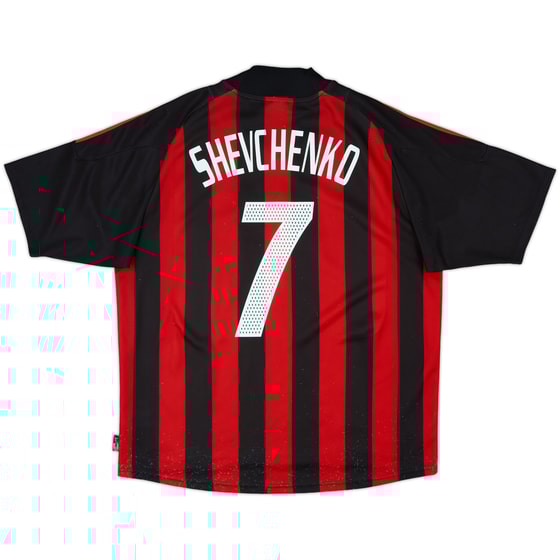 2002-03 AC Milan Home Shirt Shevchenko #7 - 6/10 - (XL)