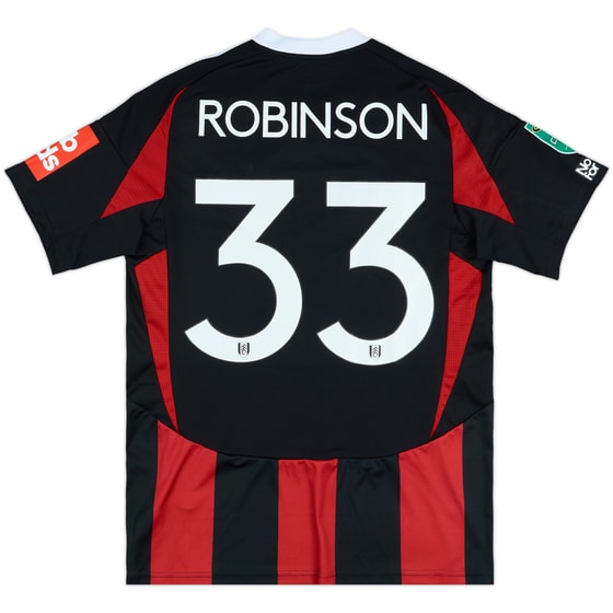 2024-25 Fulham Match Issue Carabao Cup Away Shirt Robinson #33