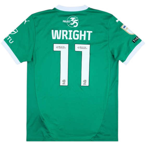 2024-25 Plymouth Match Issue Home Shirt Wright #11