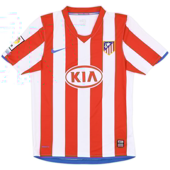 2008-09 Atletico Madrid Home Shirt - 7/10 - (L.Boys)