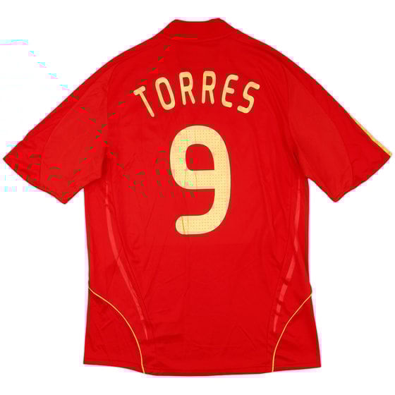 2007-09 Spain Home Shirt Torres #9 - 7/10 - (L)