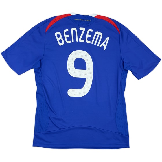 2007-08 France Home Shirt Benzema #9 - 7/10 - (S)