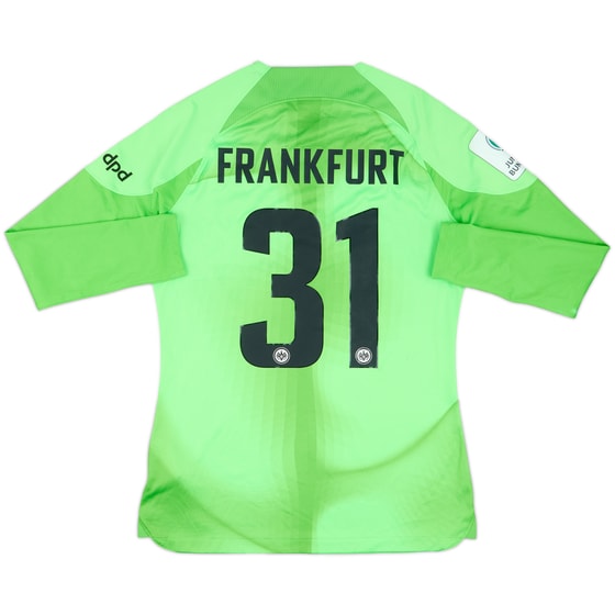 2022-23 Eintracht Frankfurt Match Issue GK Shirt #31