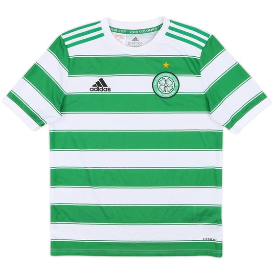 2021-22 Celtic Home Shirt - 10/10 - (L.Boys)