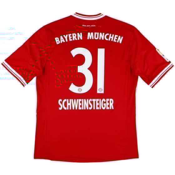 2013-14 Bayern Munich Home Shirt Schweinsteiger #31 - 7/10 - (M)