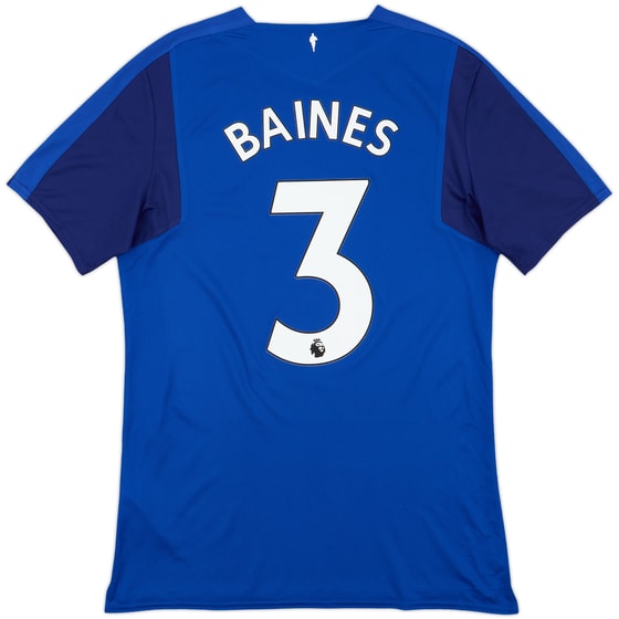 2017-18 Everton Home Shirt Baines #3 - 10/10 - (M)