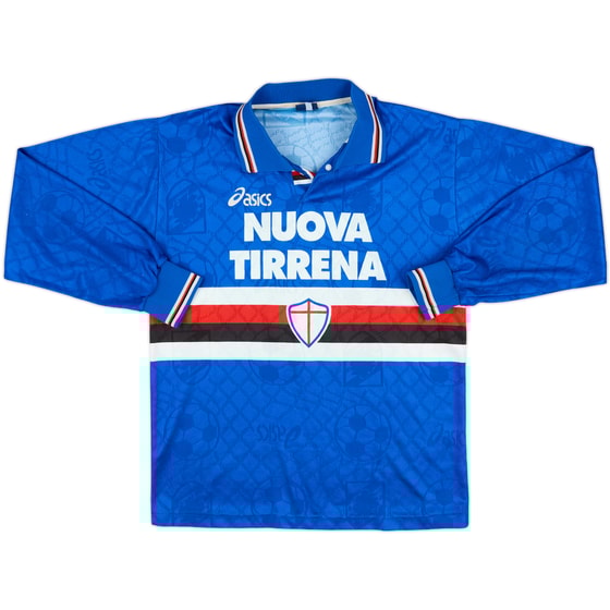 1995-96 Sampdoria Match Issue Home L/S Shirt #5