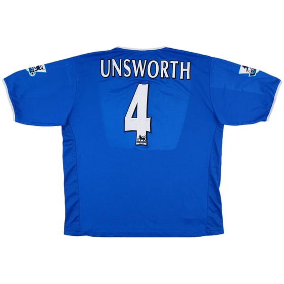 2004-05 Portsmouth Home Shirt Unsworth #4 - 7/10 - (XL)