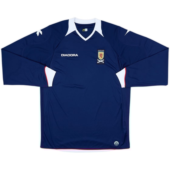 2008-09 Scotland Home L/S Shirt - 8/10 - (L)