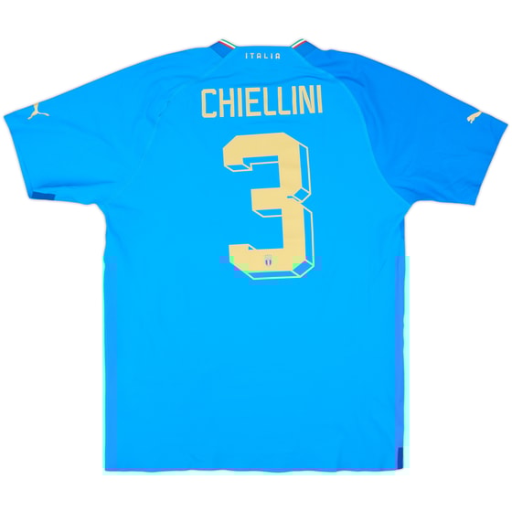 2022-23 Italy Authentic Home Shirt Chiellini #3 - 8/10 - (L)