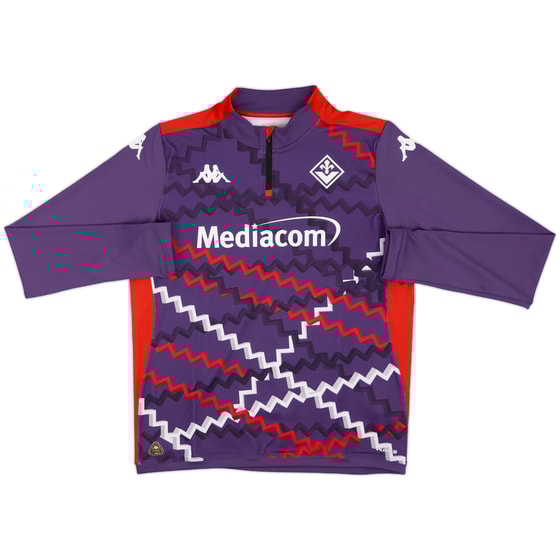 2024-25 Fiorentina Kappa 1/4 Zip Pre-Match Top - 10/10 - (L)