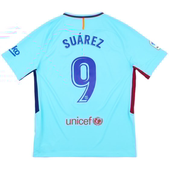 2017-18 Barcelona Away Shirt Suarez #9 - 9/10 - (L)