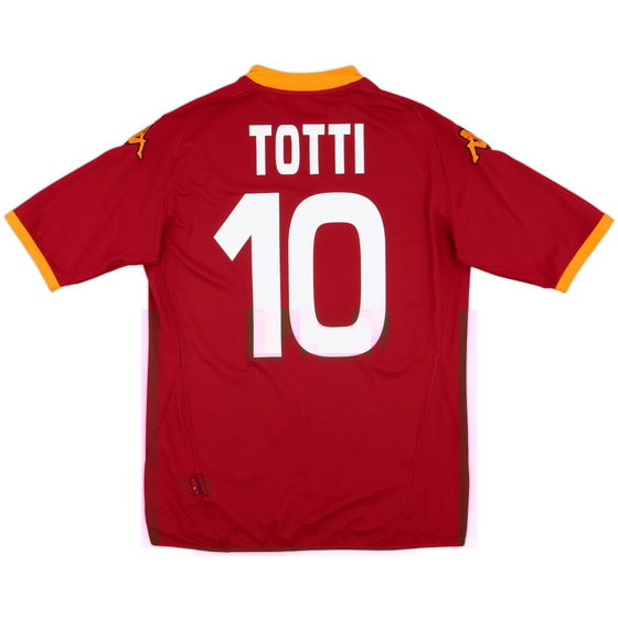 2007-08 Roma Home Shirt Totti #10 - 8/10 - (XL)