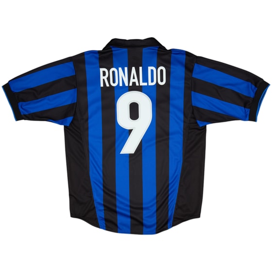 1998-99 Inter Milan Home Shirt Ronaldo #9 - 9/10 - (M)