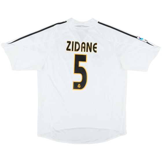 2004-05 Real Madrid Home Shirt Zidane #5 - 9/10 - (L)
