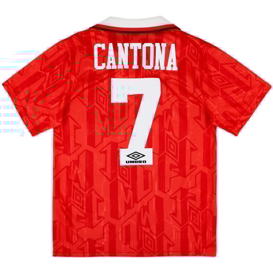 1992-94 Manchester United Home Shirt Cantona #7 - 8/10 - (S)