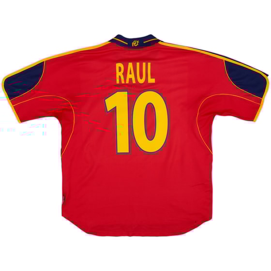 1999-02 Spain Home Shirt Raul #10 - 8/10 - (L)