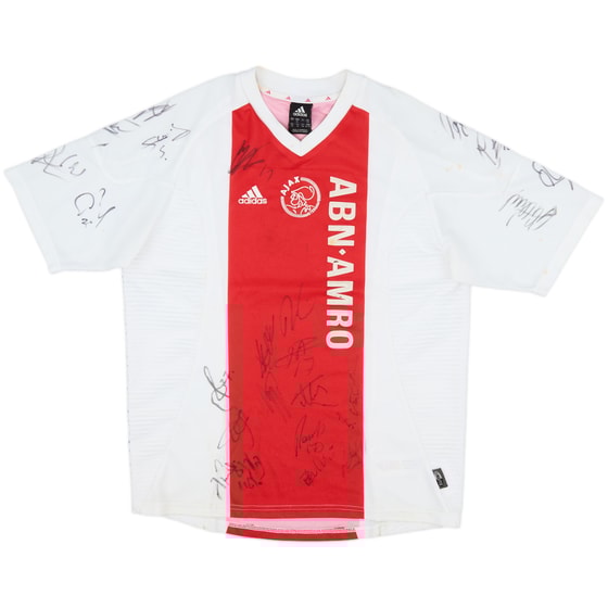 2002-04 Ajax Squad Signed Home Shirt - 5/10 - (XL.Boys)