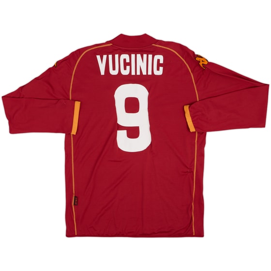 2008-09 Roma Home L/S Shirt Vucinic #9 - 4/10 - (L)