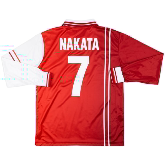 1998-99 Perugia Home L/S Shirt Nakata #7 - 8/10 - (L)