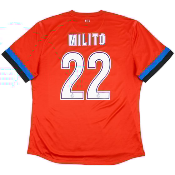 2012-13 Inter Milan Away Shirt Milito #22 - 9/10 - (XXL)