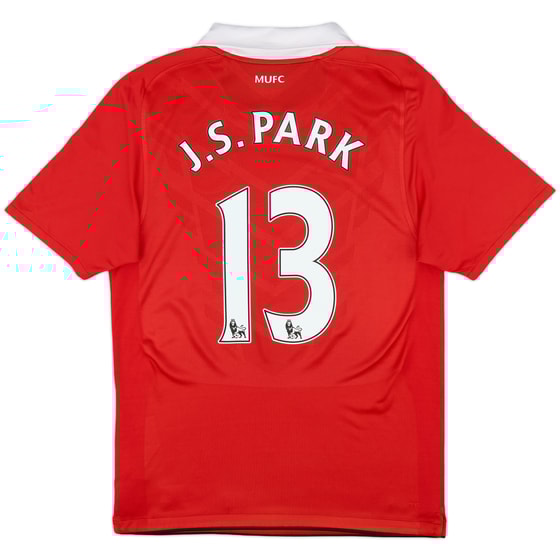 2010-11 Manchester United Home Shirt J.S.Park #13 - 7/10 - (S)