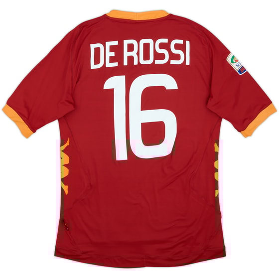 2011-12 Roma Home Shirt De Rossi #16 - 7/10 - (XL)