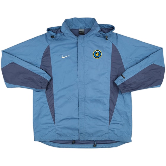 2001-02 Inter Milan Nike Hooded Rain Jacket - 9/10 - (L)